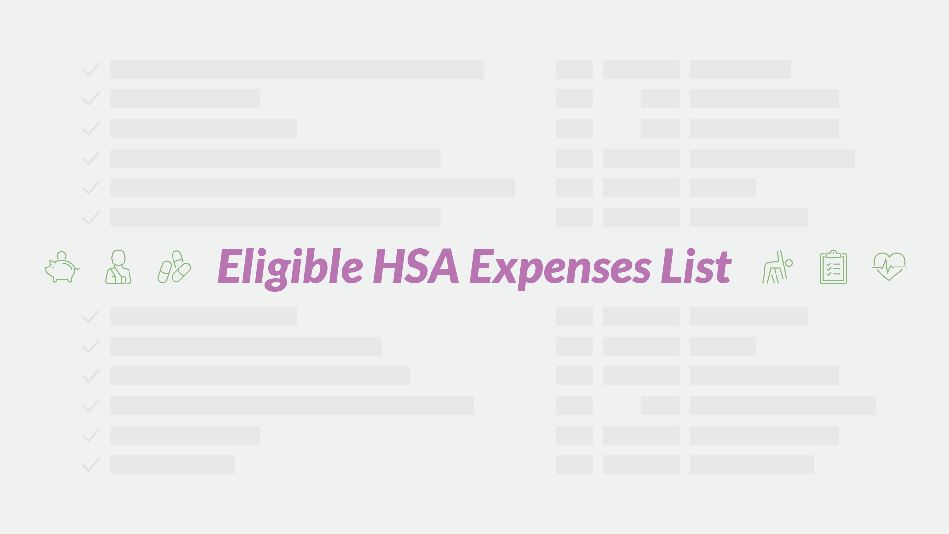 select account hsa qualified expenses